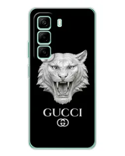 Чехол для Infinix Hot 50 Pro Plus с картинкой «Gucci — серебряный лев» Чехол для Infinix Hot 50 Pro Plus с картинкой «Gucci — серебряный лев»