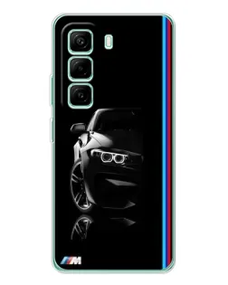 Чехол для Infinix Hot 50 Pro Plus с картинкой «Силуэт BMW в темноте»