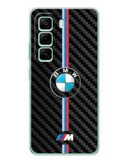 Чехол для Infinix Hot 50 Pro Plus с картинкой «Эмблема BMW и карбон»