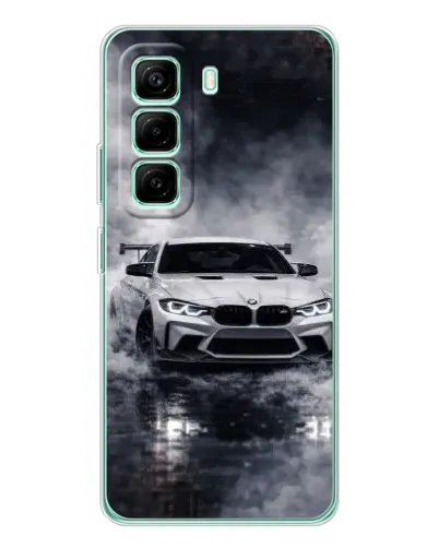 Чехол для Infinix Hot 50 Pro Plus с картинкой «BMW сквозь туман» Чехол для Infinix Hot 50 Pro Plus с картинкой «BMW сквозь туман»
