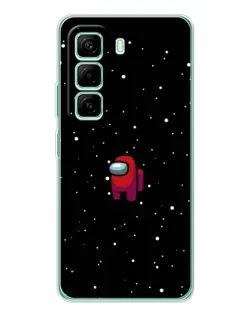 Чехол для Infinix Hot 50 Pro Plus с картинкой «Красный Among Us»