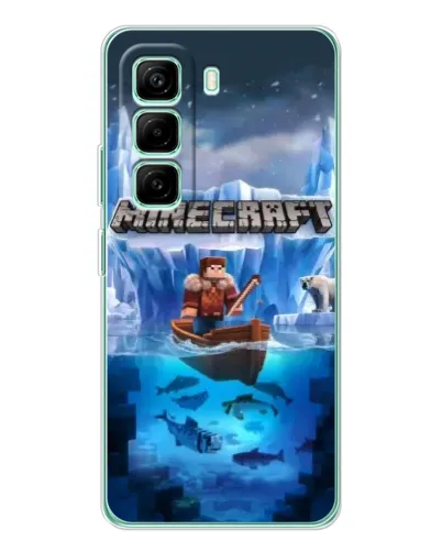 Чехол для Infinix Hot 50 Pro Plus с картинкой «Minecraft ледяной мир» Чехол для Infinix Hot 50 Pro Plus с картинкой «Minecraft ледяной мир»