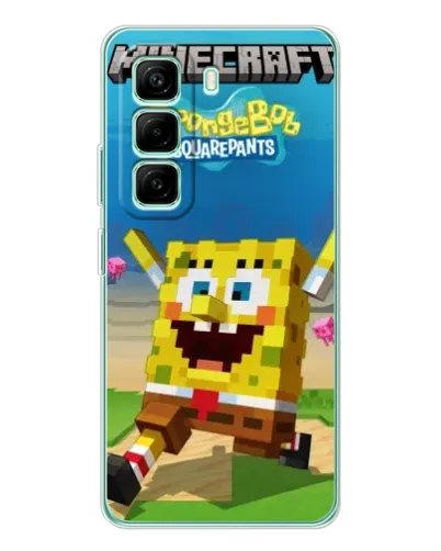 Чехол для Infinix Hot 50 Pro Plus с картинкой «Губка Боб Minecraft» Чехол для Infinix Hot 50 Pro Plus с картинкой «Губка Боб Minecraft»