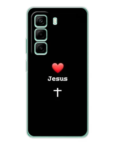 Чехол для Infinix Hot 50 Pro Plus с картинкой «Сердце - Jesus»