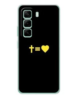 Чехол для Infinix Hot 50 Pro Plus с картинкой «Сердце и Крест»
