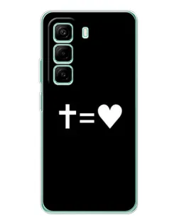 Чехол для Infinix Hot 50 Pro Plus с картинкой «Крест и Сердце»
