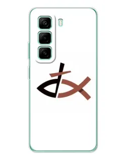 Чехол для Infinix Hot 50 Pro Plus с картинкой «Рыба и крест»