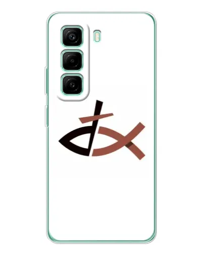 Чехол для Infinix Hot 50 Pro Plus с картинкой «Рыба и крест»
