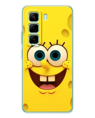 Чехол для Infinix Hot 50 Pro Plus с картинкой «Губка Боб улыбка»