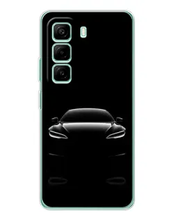 Чехол для Infinix Hot 50 Pro Plus с картинкой «Силуэт Tesla Night»