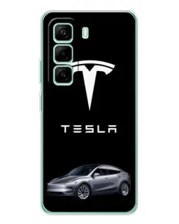 Чехол для Infinix Hot 50 Pro Plus с картинкой «Tesla Model Y»