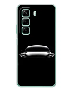 Чехол для Infinix Hot 50 Pro Plus с картинкой «Фары Tesla Night»