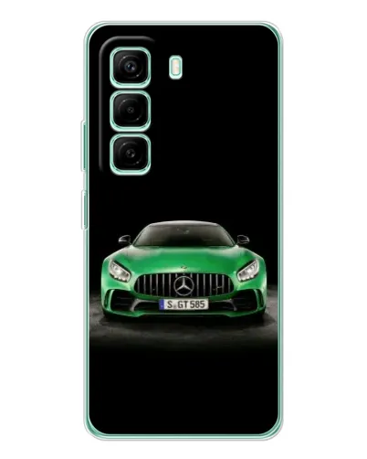 Чехол для Infinix Hot 50 Pro Plus с картинкой «Mercedes — неоновый лого»