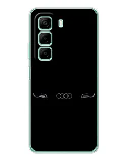 Чехол для Infinix Hot 50 Pro Plus с картинкой «Audi — световой подпись»