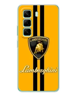 Чехол для Infinix Hot 50 Pro Plus с картинкой «Lamborghini Stripe желтый»