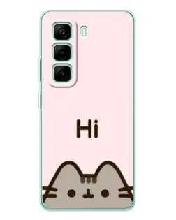 Чехол для Infinix Hot 50 Pro Plus с картинкой «Пушин говорит Hi» Чехол для Infinix Hot 50 Pro Plus с картинкой «Пушин говорит Hi»