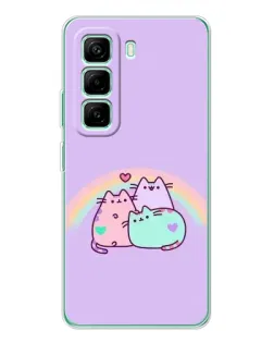 Чехол для Infinix Hot 50 Pro Plus с картинкой «Радужные Пушины»