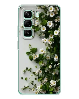 Чехол для Infinix Hot 50 Pro Plus с картинкой «Ветка мелких белых цветов»