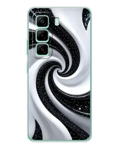 Чехол для Infinix Hot 50 Pro Plus с картинкой «Черно-белая спираль» Чехол для Infinix Hot 50 Pro Plus с картинкой «Черно-белая спираль»