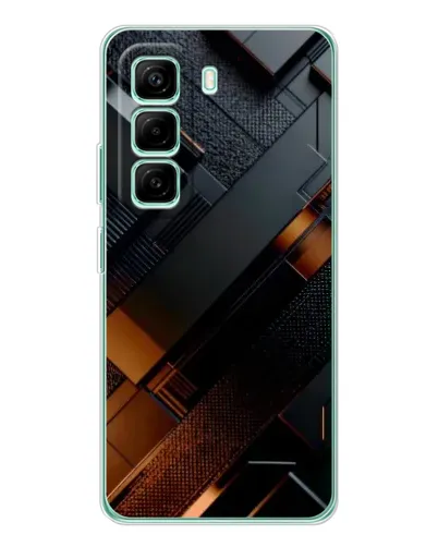 Чехол для Infinix Hot 50 Pro Plus с картинкой «Черные геометрические блоки» Чехол для Infinix Hot 50 Pro Plus с картинкой «Черные геометрические блоки»
