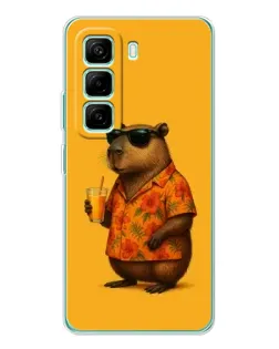 Чехол для Infinix Hot 50 Pro Plus с картинкой «Капибара на отдыхе»