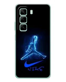 Чехол для Infinix Hot 50 Pro с картинкой «Jordan Neon Blue»