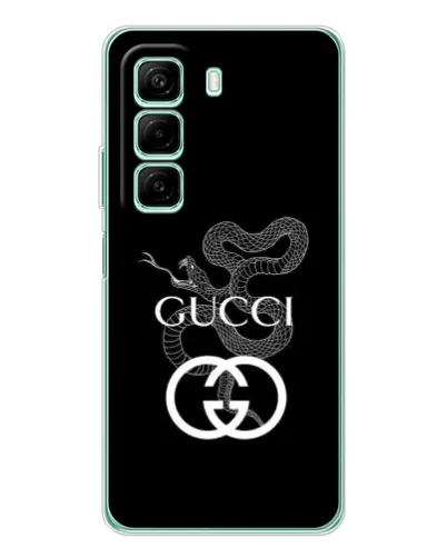 Чехол для Infinix Hot 50 Pro с картинкой «Gucci — серебряная змея» Чехол для Infinix Hot 50 Pro с картинкой «Gucci — серебряная змея»