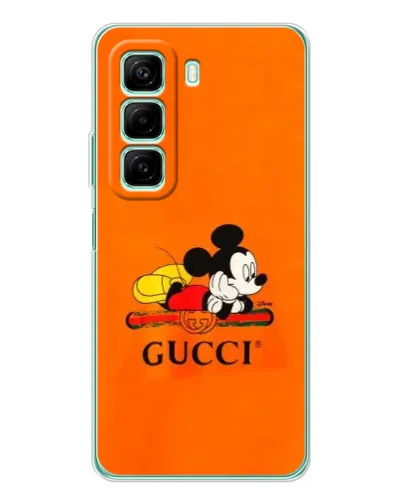 Чехол для Infinix Hot 50 Pro с картинкой «Микки Маус Gucci — оранж» Чехол для Infinix Hot 50 Pro с картинкой «Микки Маус Gucci — оранж»