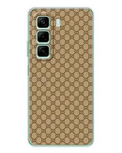 Чехол для Infinix Hot 50 Pro с картинкой «Gucci — классический беж»