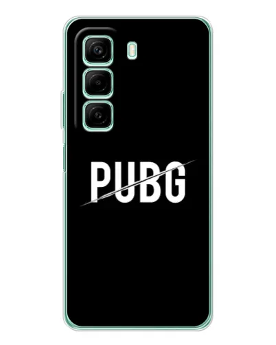 Чехол для Infinix Hot 50 Pro с картинкой «PUBG — белый логотип»
