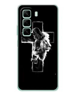 Чехол для Infinix Hot 50 Pro с картинкой «Сияющий крест Jesus»