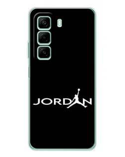 Чехол для Infinix Hot 50 с картинкой «Jordan White Logo»