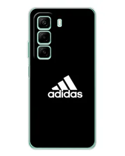 Чехол для Infinix Hot 50 с картинкой «Черная классика Adidas»