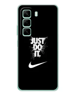 Чехол для Infinix Hot 50 с картинкой «Текстовый принт Nike»