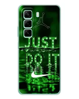 Чехол для Infinix Hot 50 с картинкой «Зеленый неоновый Nike»