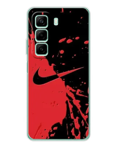 Чохол для Infinix Hot 50 з картинкою «Червоні бризки Nike» Чохол для Infinix Hot 50 з картинкою «Червоні бризки Nike»