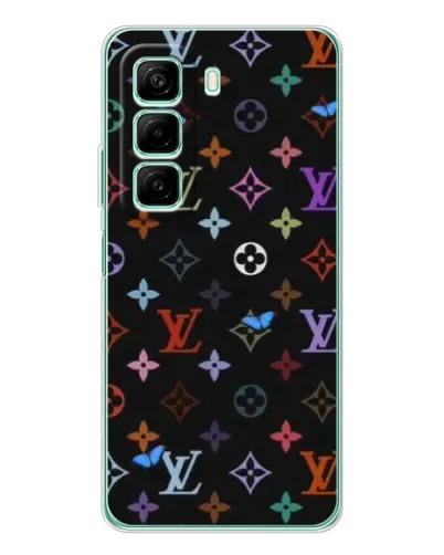 Чехол для Infinix Hot 50 с картинкой «Цветная монограмма LV» Чехол для Infinix Hot 50 с картинкой «Цветная монограмма LV»