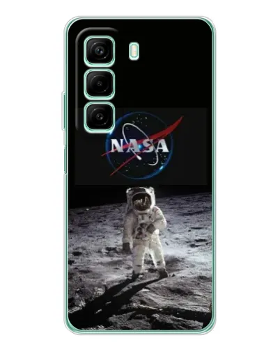 Чехол для Infinix Hot 50 с картинкой «Астронавт на Луне»