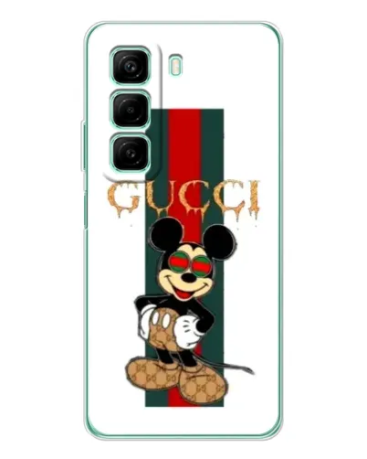 Чехол для Infinix Hot 50 с картинкой «Микки Маус Gucci — полосы» Чехол для Infinix Hot 50 с картинкой «Микки Маус Gucci — полосы»