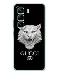 Чехол для Infinix Hot 50 с картинкой «Gucci — серебряный лев» Чехол для Infinix Hot 50 с картинкой «Gucci — серебряный лев»