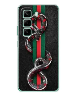 Чехол для Infinix Hot 50 с картинкой «Gucci — змея на полосе» Чехол для Infinix Hot 50 с картинкой «Gucci — змея на полосе»