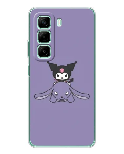 Чехол для Infinix Hot 50 с картинкой «Kuromi на лиловом фоне» Чехол для Infinix Hot 50 с картинкой «Kuromi на лиловом фоне»