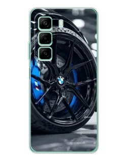 Чехол для Infinix Hot 50 с картинкой «Колесо BMW вблизи»