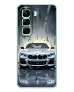 Чехол для Infinix Hot 50 с картинкой «BMW в свете фар»