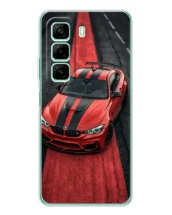 Чехол для Infinix Hot 50 с картинкой «BMW на красной дорожке»