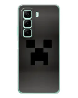 Чехол для Infinix Hot 50 с картинкой «Черный крипер градиент»