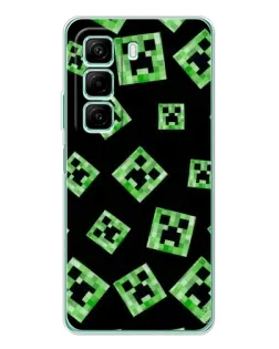 Чехол для Infinix Hot 50 с картинкой «Паттерн с криперами»