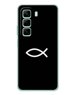 Чохол для Infinix Hot 50 з картинкою «Символ риби Jesus» Чохол для Infinix Hot 50 з картинкою «Символ риби Jesus»