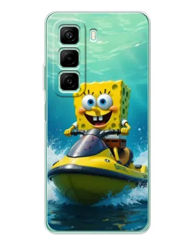Чехол для Infinix Hot 50 с картинкой «Спанч Боб на гидроцикле» Чехол для Infinix Hot 50 с картинкой «Спанч Боб на гидроцикле»