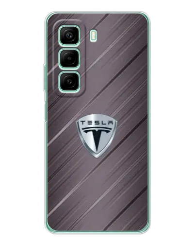 Чехол для Infinix Hot 50 с картинкой «Металлическая текстура Tesla» Чехол для Infinix Hot 50 с картинкой «Металлическая текстура Tesla»